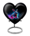 Vibrant Nebula Bunny - Rabbit Urn Memorial, Funeral Shape Urn