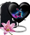 Vibrant Nebula Bunny - Rabbit Urn Memorial, Funeral Shape Urn