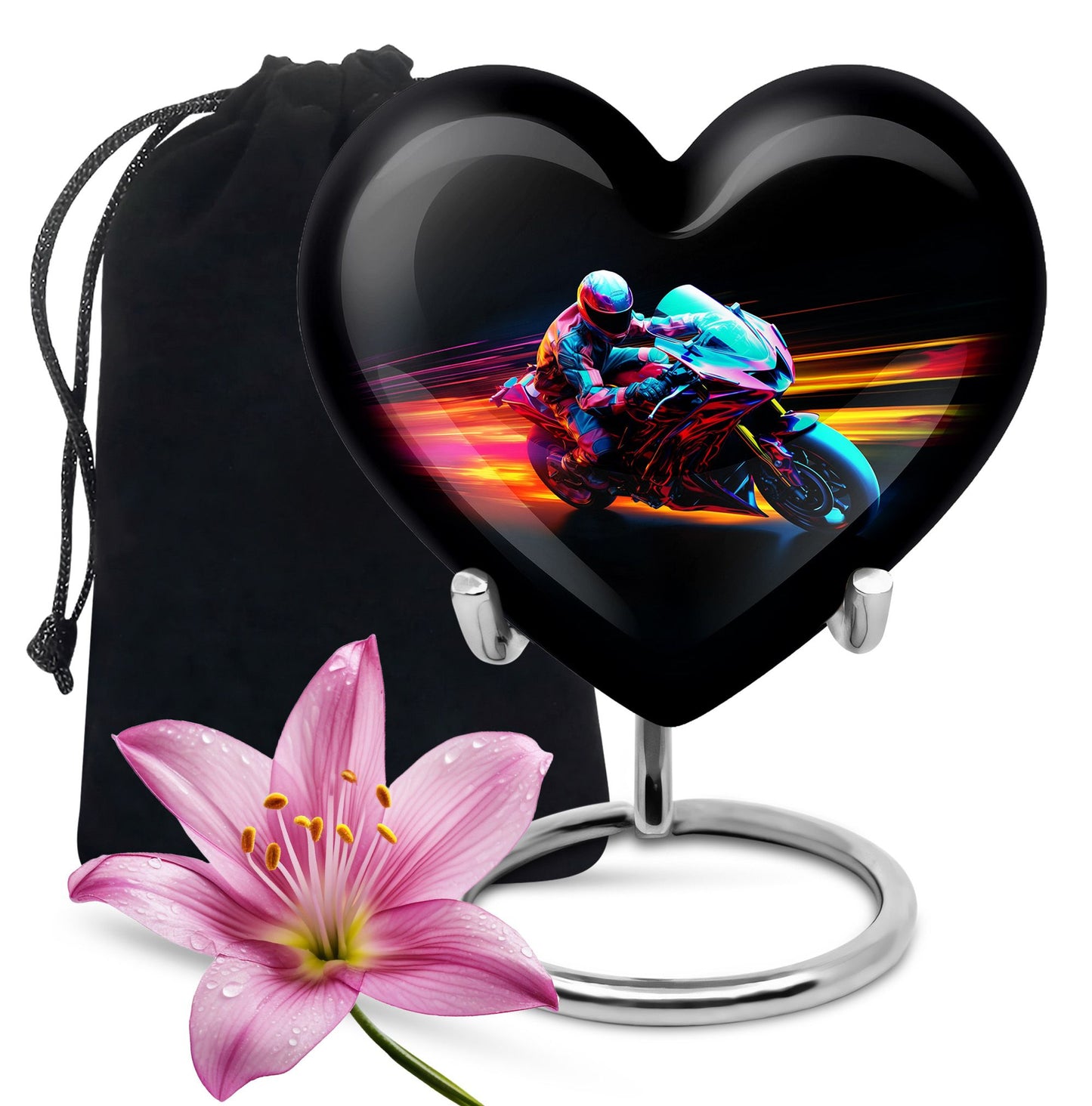 Personalized Motorcycle Cremation Urn for Dad - 10-inch, 200 cu in - Yatskia