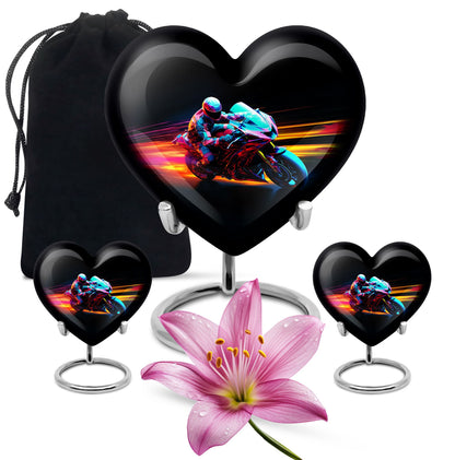 Personalized Motorcycle Cremation Urn for Dad - 10-inch, 200 cu in - Yatskia