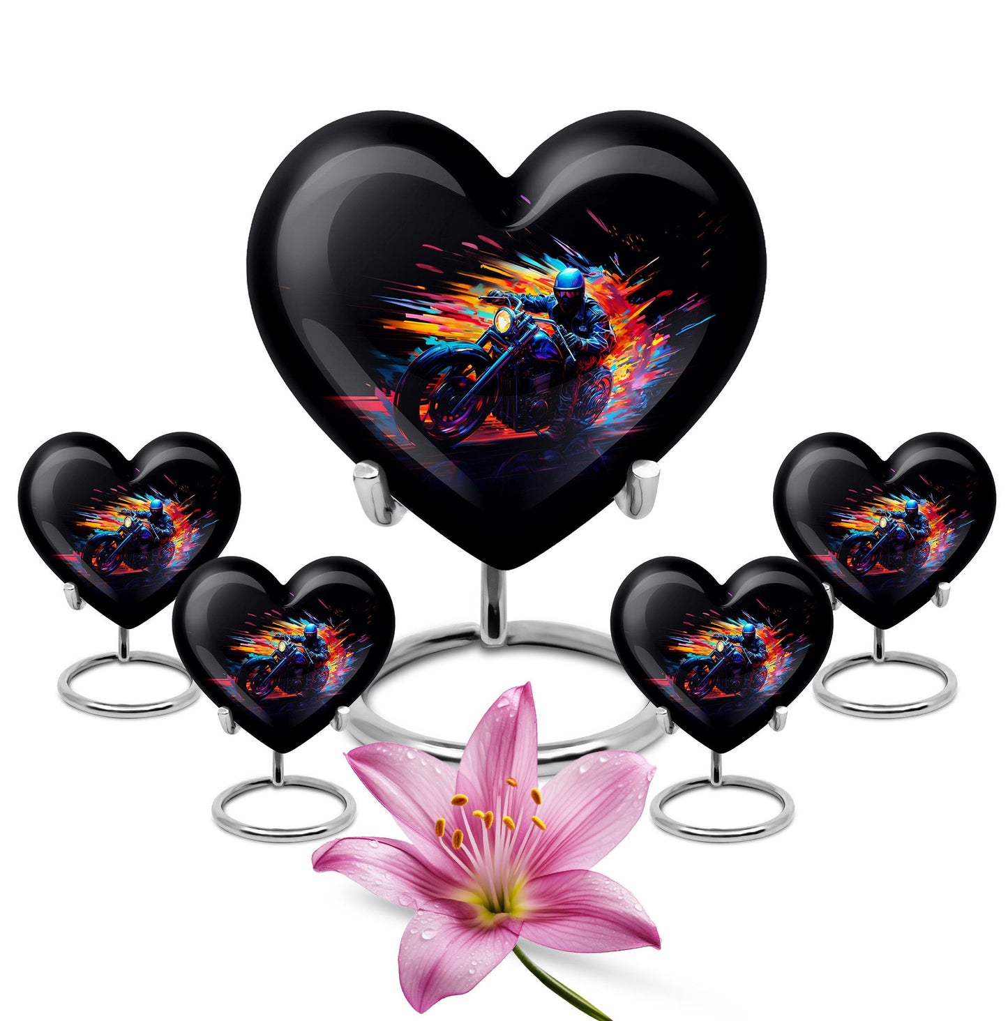 Personalized Motorcycle Cremation Urn for Adults - 10-inch, 200 cu in - Yatskia