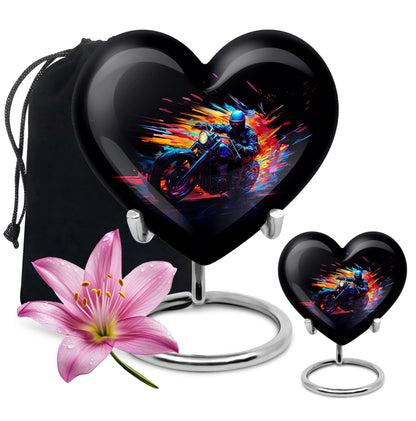 Personalized Motorcycle Cremation Urn for Adults - 10-inch, 200 cu in - Yatskia