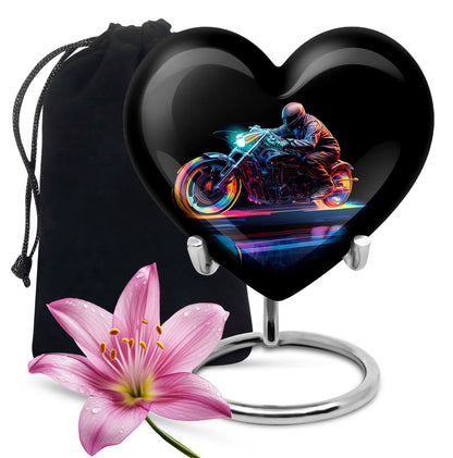Personalized Motorcycle Cremation Urn for Human Ashes - 10-inch, 200 cu in - Yatskia