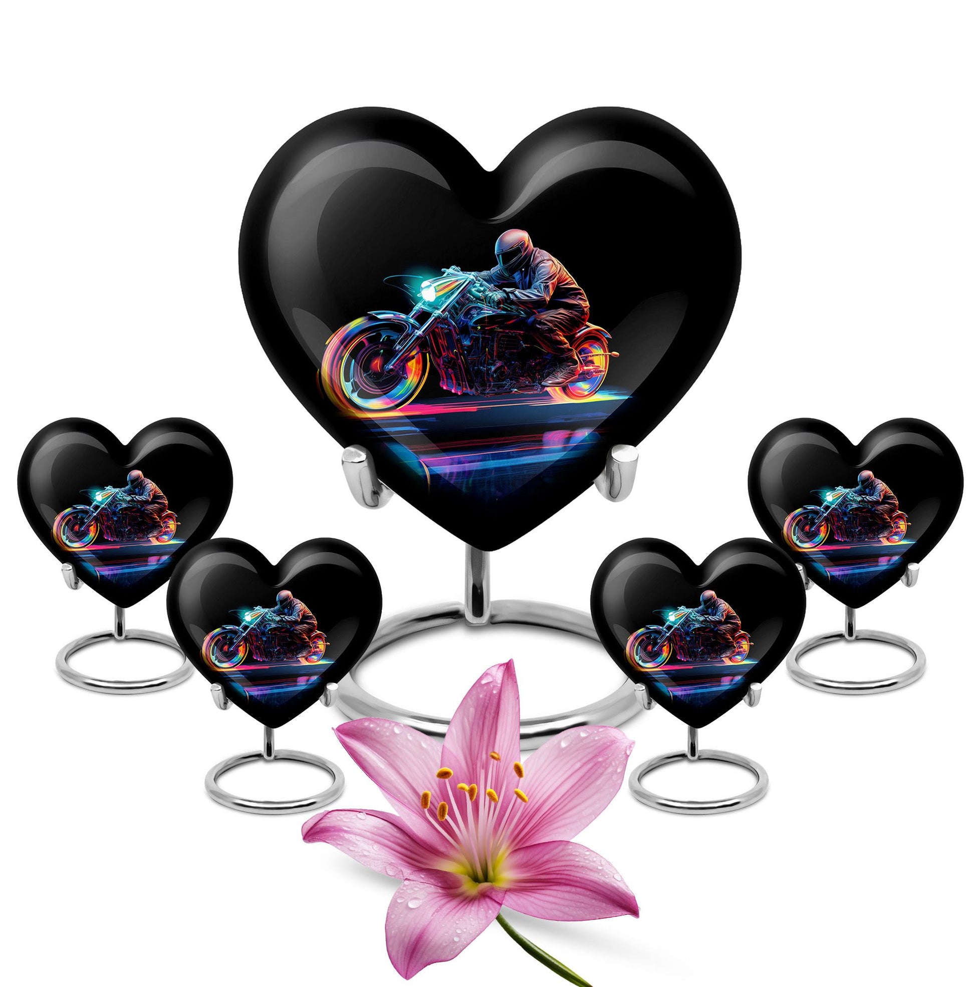 Neon-Colored Motorcycle - Urn For Human Ashes Adult Male