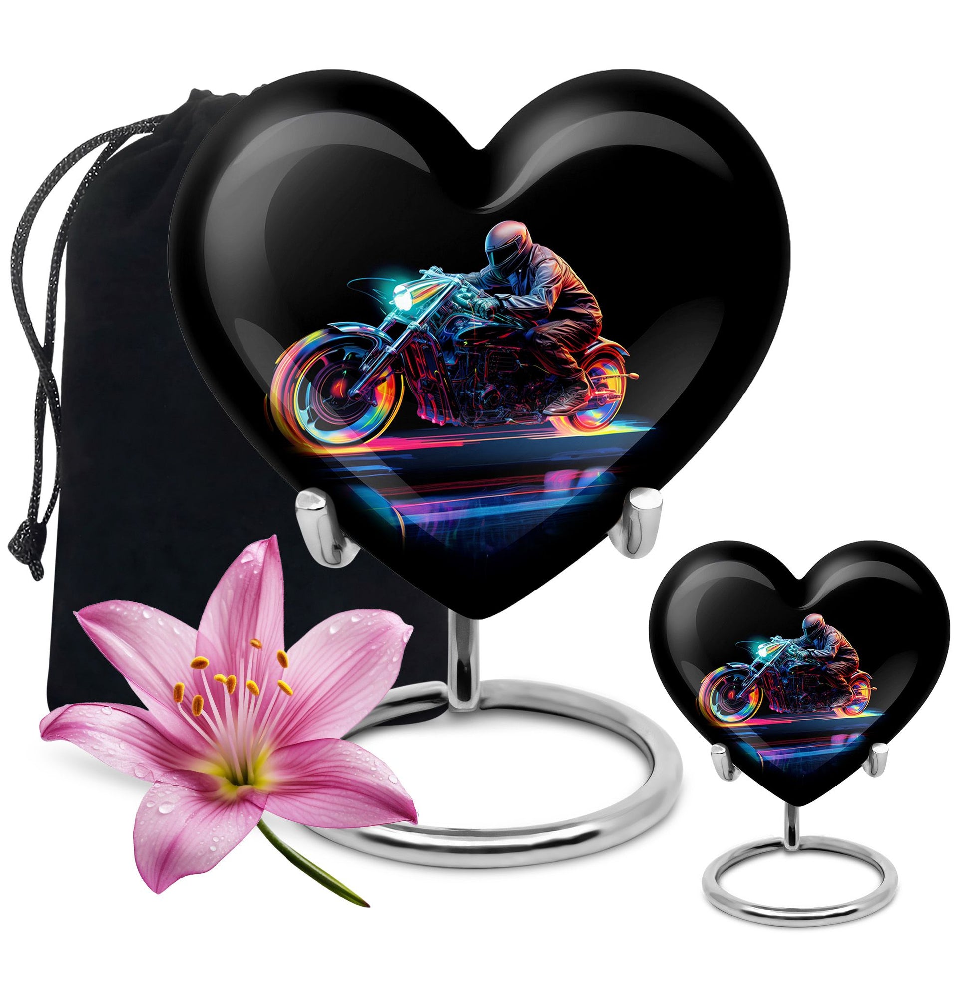 Neon-Colored Motorcycle - Urn For Human Ashes Adult Male