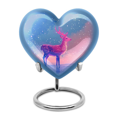 Personalized Deer Cremation Urn for Human Ashes - 10-inch, 200 cu in - Yatskia