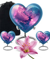 Deer Themed Cremation Urn - Purple and Blue Color Urns For Human Ashes