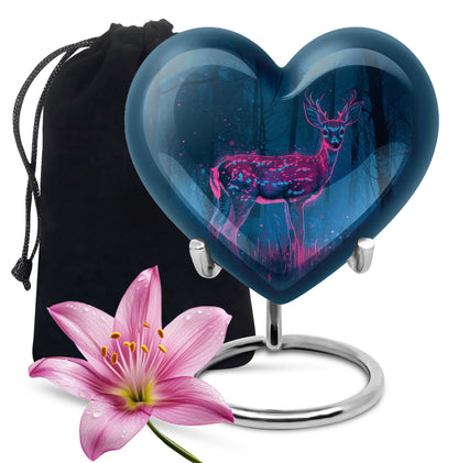 Personalized Deer Cremation Urn for Human Ashes - 10-inch, 200 cu in - Yatskia