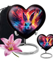 Colorful Bunny Burial Urn for Ashes – Artistic Rabbit Memorial Urn