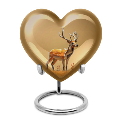 Personalized Deer Cremation Urn for Human Ashes - 10-inch, 200 cu in - Yatskia