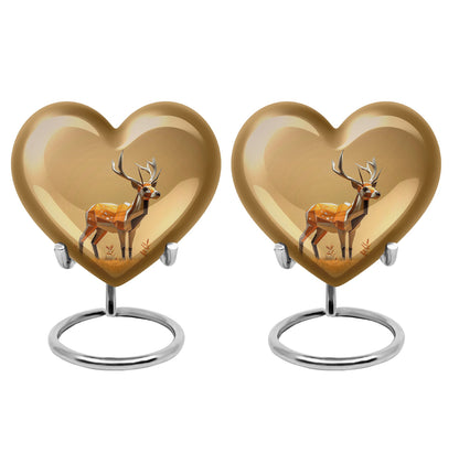 Personalized Deer Cremation Urn for Human Ashes - 10-inch, 200 cu in - Yatskia