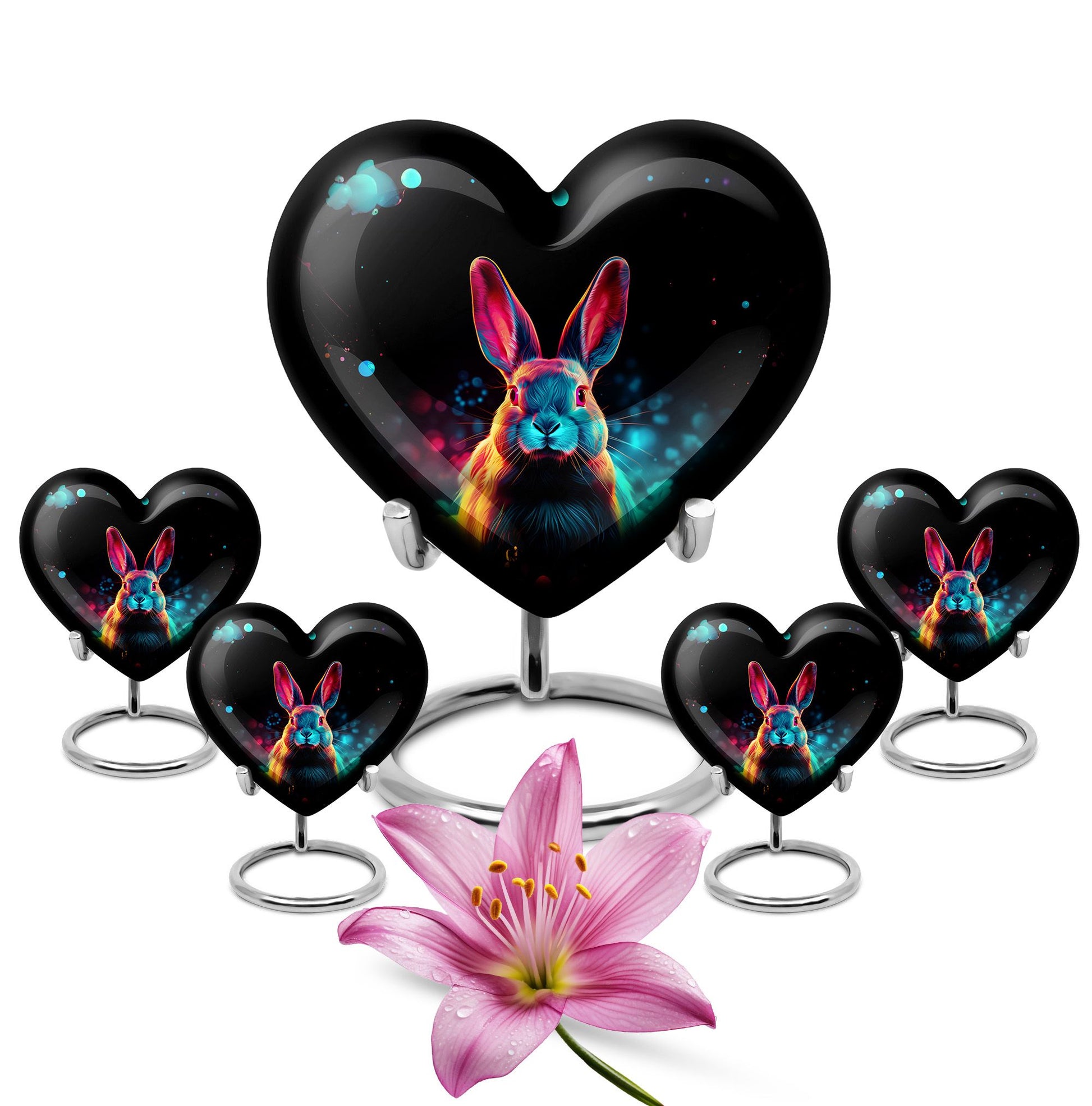 Colorful Rabbit Cremation Urn for Human Ashes - Urn for Mom and Dad