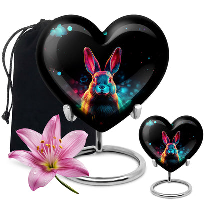 Colorful Personalized Rabbit Cremation Urn for Pet Ashes - 10-inch, 200 cu in - Yatskia