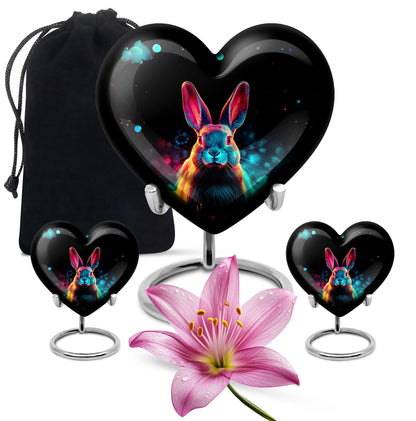 Colorful Personalized Rabbit Cremation Urn for Pet Ashes - 10-inch, 200 cu in - Yatskia