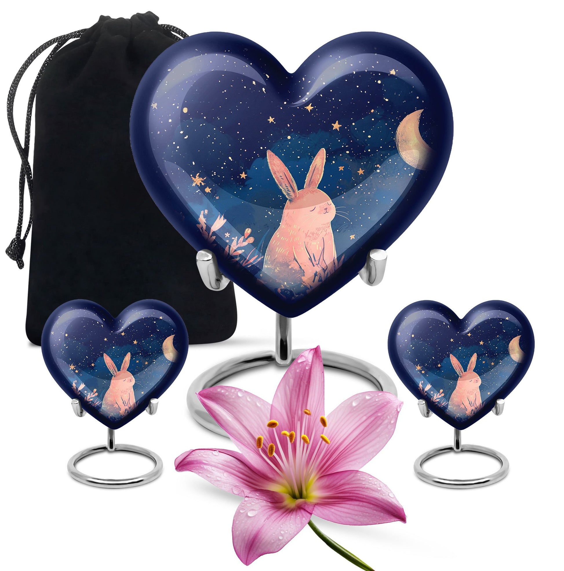 Starry Night Rabbit Cremation Urns For Human Ashes - Urns For Burial