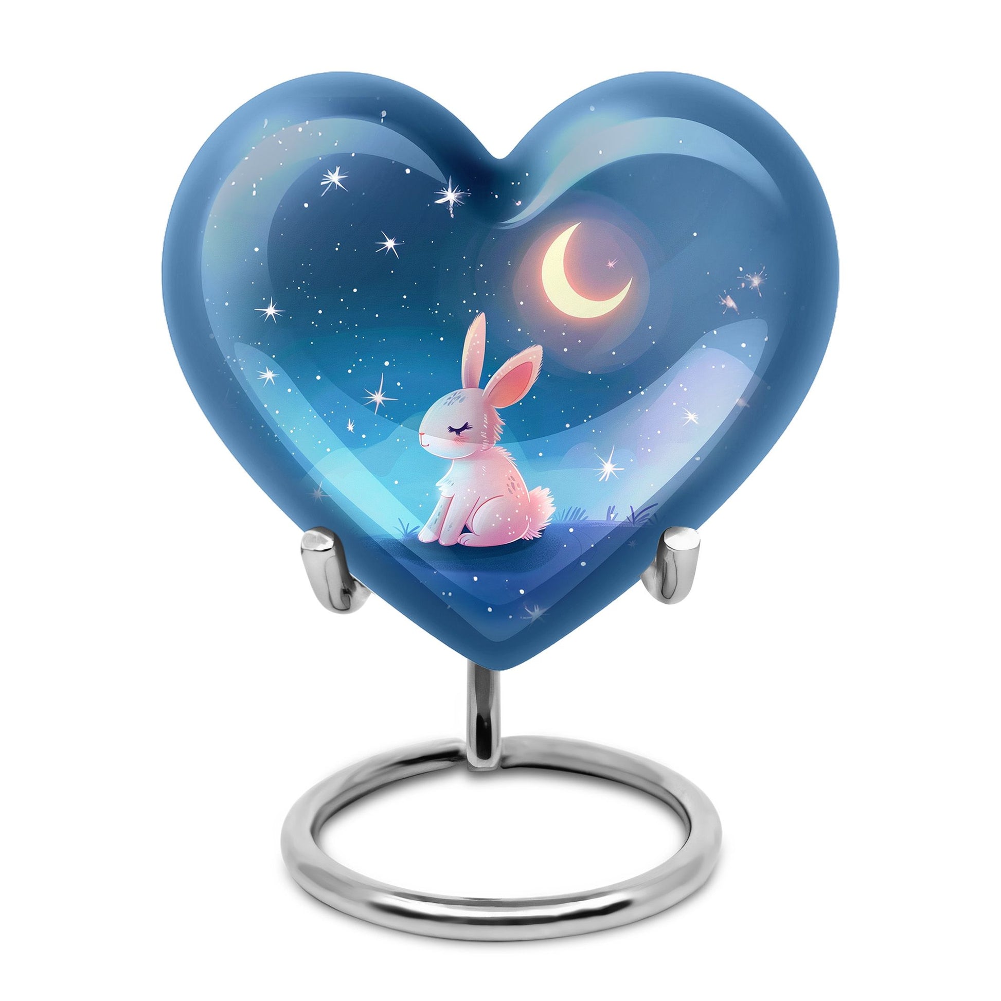 Moonlit Bunny Cremation Urns For Human Ashes - Rabbit Urn for Mom & Dad