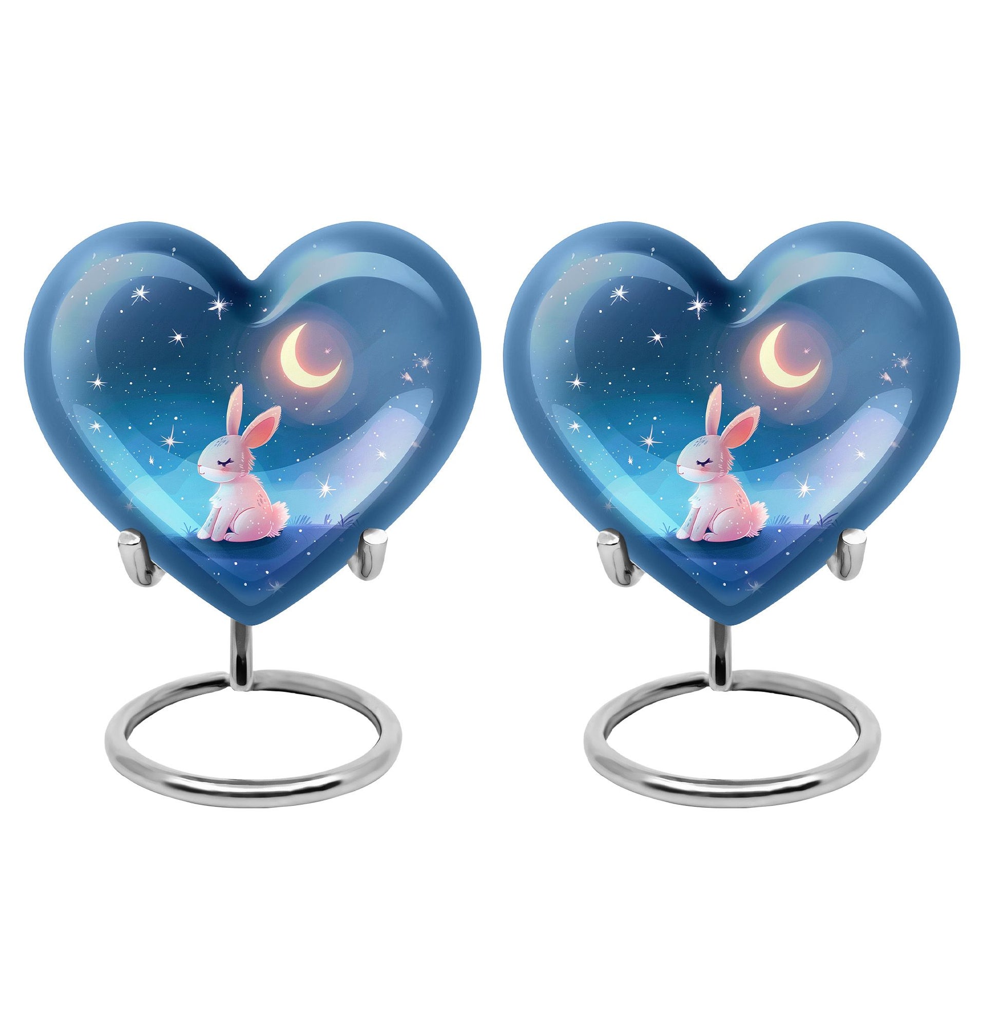 Moonlit Bunny Cremation Urns For Human Ashes - Rabbit Urn for Mom & Dad