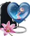 Moonlit Bunny Cremation Urns For Human Ashes - Rabbit Urn for Mom & Dad