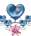 Moonlit Bunny Cremation Urns For Human Ashes - Rabbit Urn for Mom & Dad