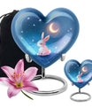 Moonlit Bunny Cremation Urns For Human Ashes - Rabbit Urn for Mom & Dad