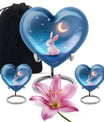 Moonlit Bunny Cremation Urns For Human Ashes - Rabbit Urn for Mom & Dad