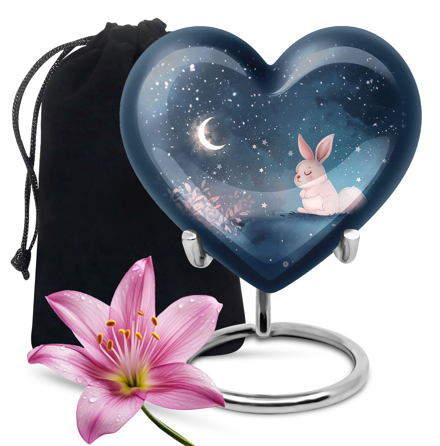 Personalized Rabbit Cremation Urn for Pet Ashes - 10-inch, 200 cu in - Yatskia