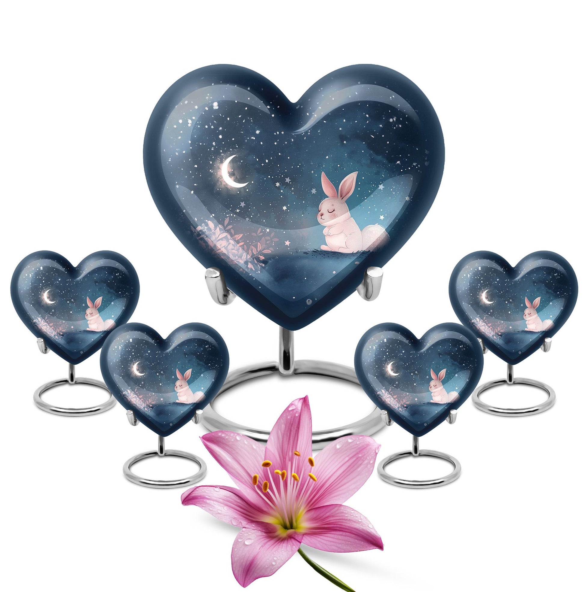 Night Bunny & Stars Urn - Urns For Human Ashes Women
