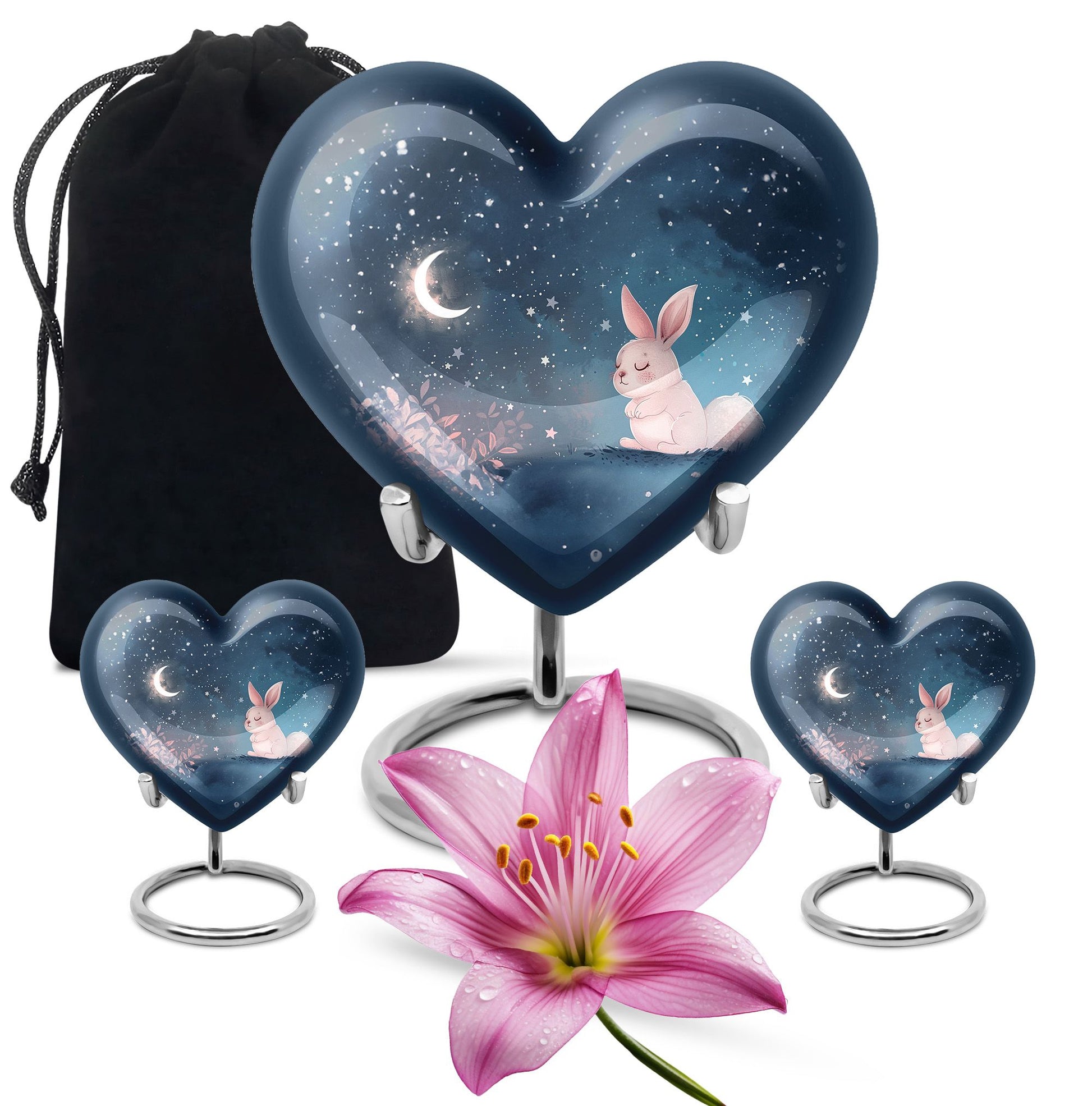 Night Bunny & Stars Urn - Urns For Human Ashes Women