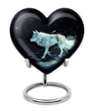 Wolf Cremation Large Urn - Urns For Human Ashes With A Wolf Drawing