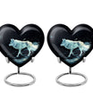 Wolf Cremation Large Urn - Urns For Human Ashes With A Wolf Drawing