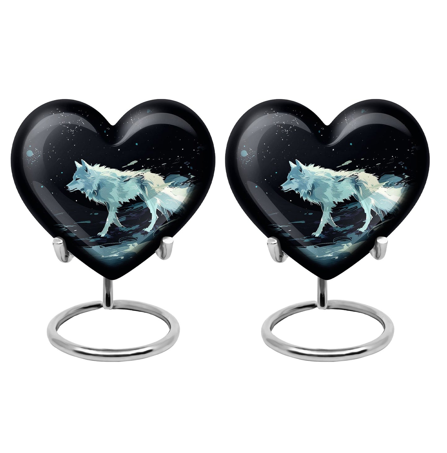 Personalized Wolf Cremation Urn for Human Ashes - 10-inch, 200 cu in - Yatskia