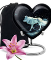 Wolf Cremation Large Urn - Urns For Human Ashes With A Wolf Drawing