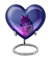 Wolf Cremation Urn for Ashes - Purple Wolf Design Memorial Urn