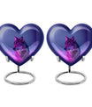 Wolf Cremation Urn for Ashes - Purple Wolf Design Memorial Urn