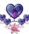 Wolf Cremation Urn for Ashes - Purple Wolf Design Memorial Urn