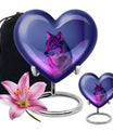 Wolf Cremation Urn for Ashes - Purple Wolf Design Memorial Urn