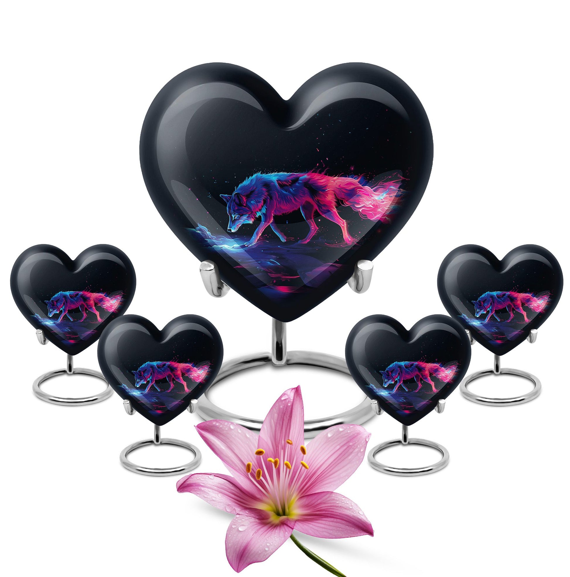 Wolf Cremation Urns For Human Ashes - Memorial Urn for Adults