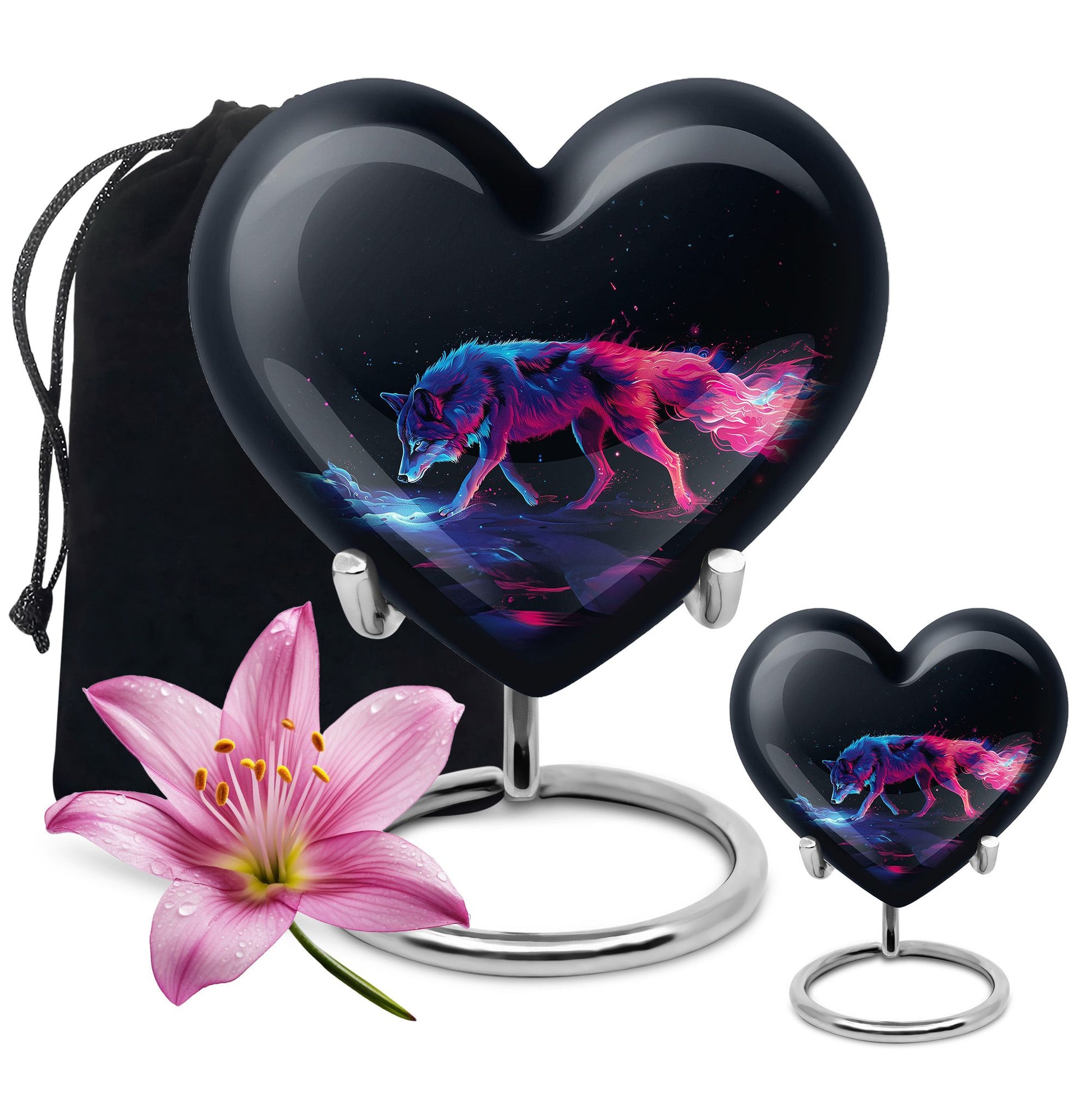 Wolf Cremation Urns For Human Ashes - Memorial Urn for Adults