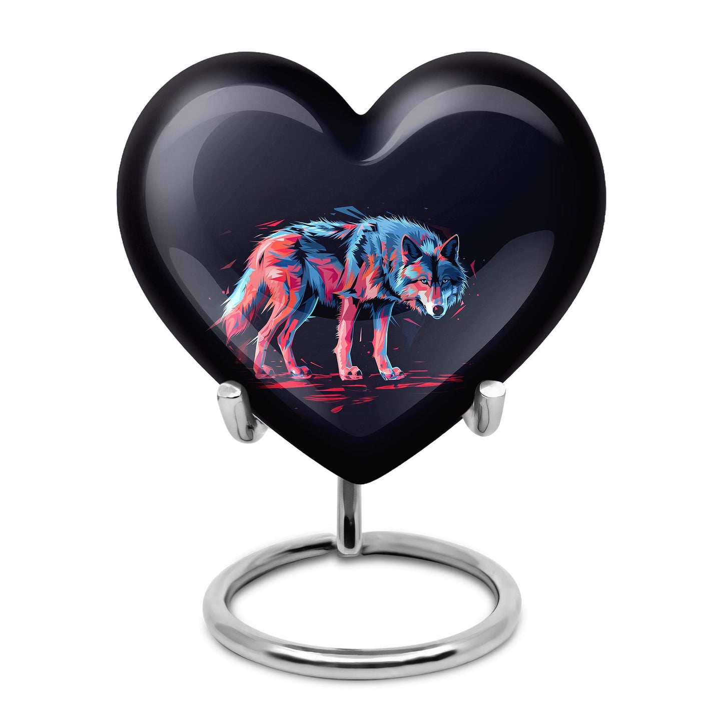 Personalized Wolf Cremation Urn for Mom - 10-inch, 200 cu in - Yatskia