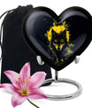 Black and Gold Wolf Urn for Human Ashes - Large For Urn Mom