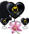 Black and Gold Wolf Urn for Human Ashes - Large For Urn Mom