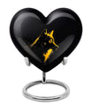 Black and Gold Wolf Urn for Human Ashes - Urn for Adult Mom and Dad