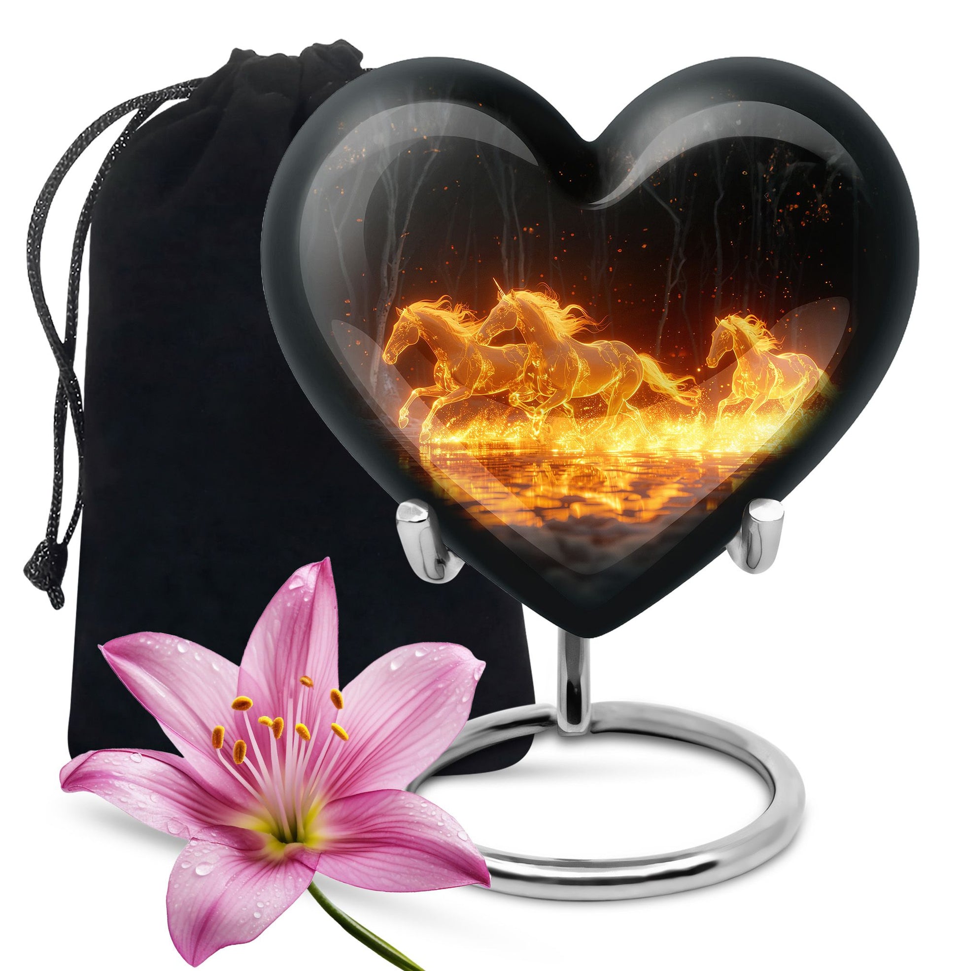 Luminous Ember Gallop Horse Cremation Urns For Human Ashes - Large Urn Mom