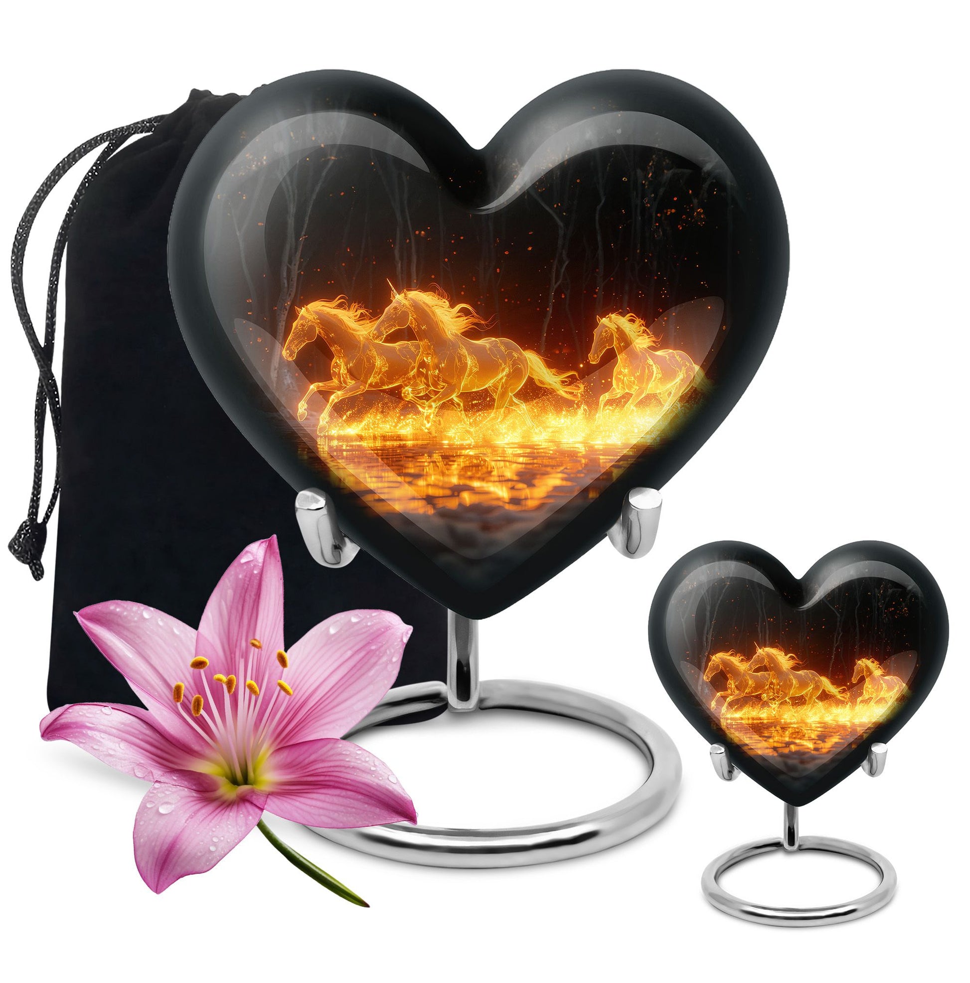 Luminous Ember Gallop Horse Cremation Urns For Human Ashes - Large Urn Mom