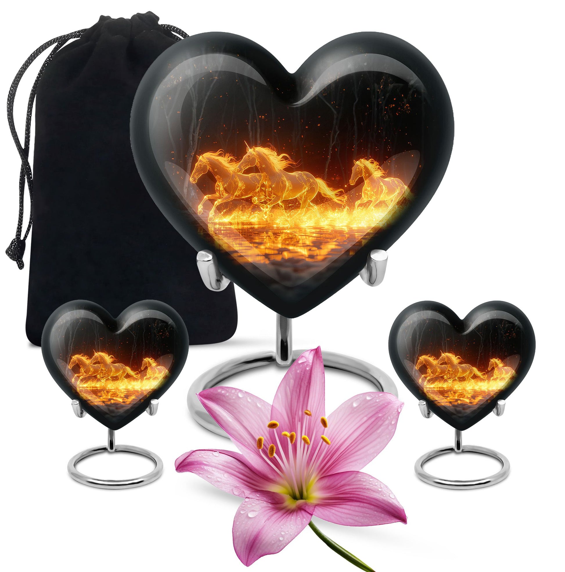 Luminous Ember Gallop Horse Cremation Urns For Human Ashes - Large Urn Mom