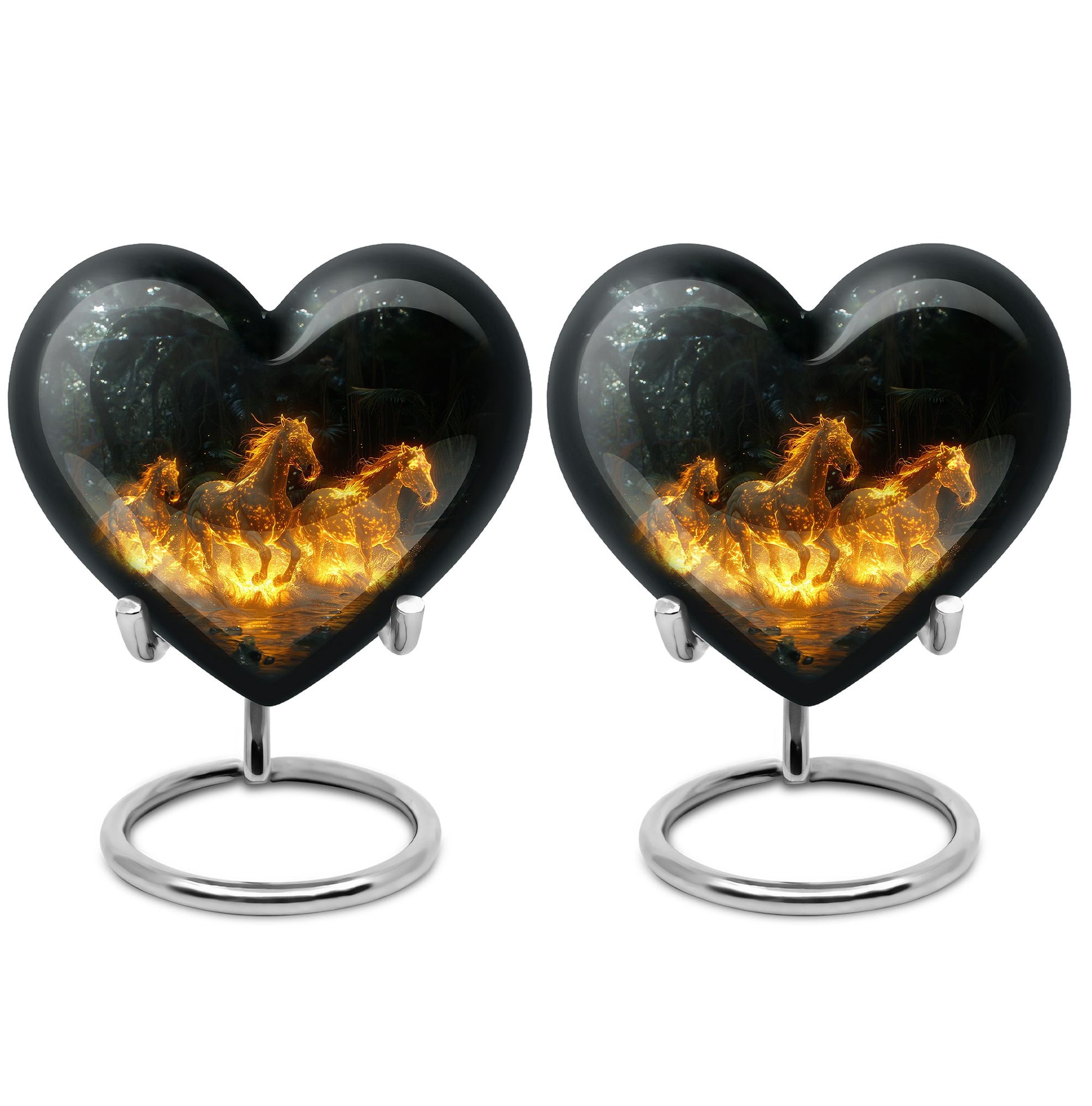 Fiery River Steeds Horse Cremation Urn For Human Ashes - Funeral Urns