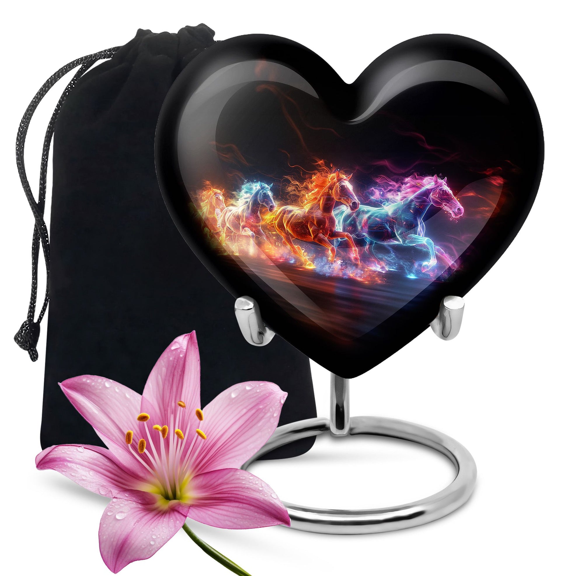 Running Horses Cremation Urns For Human Ashes - Burial Urns For Adult