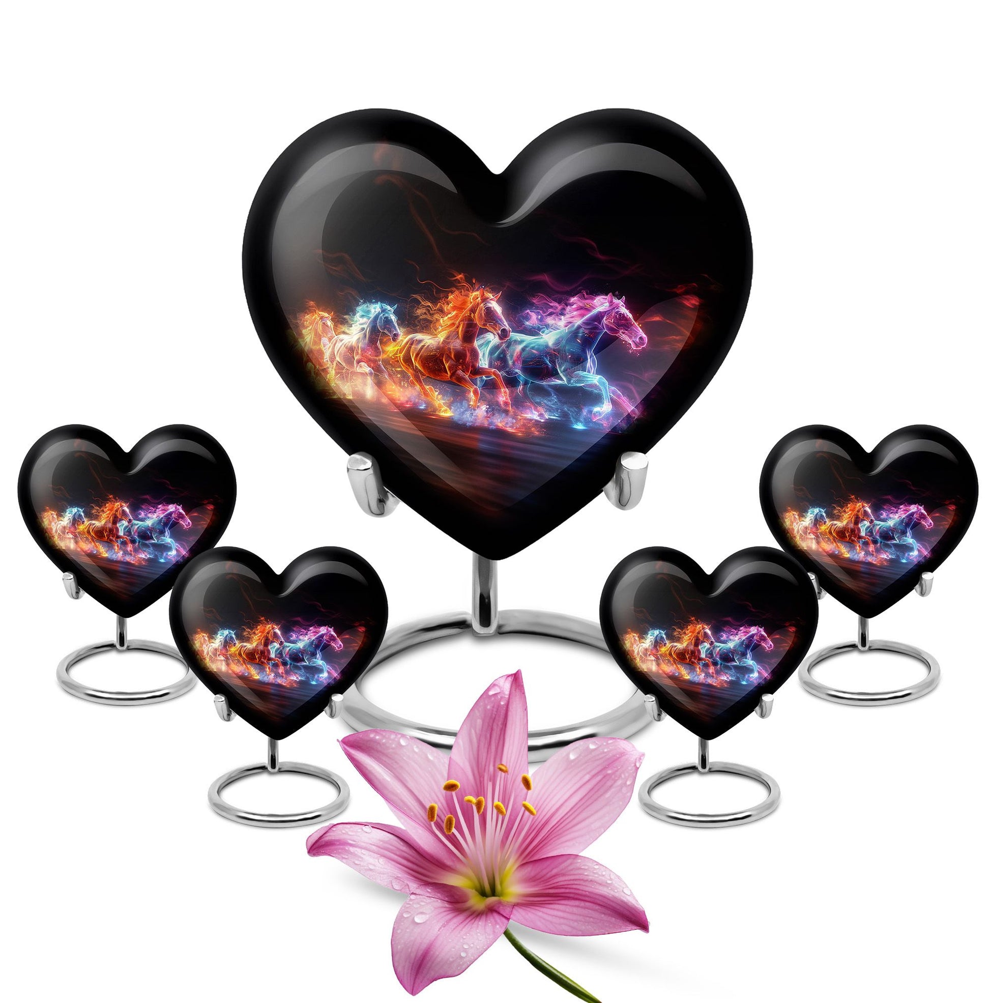 Running Horses Cremation Urns For Human Ashes - Burial Urns For Adult