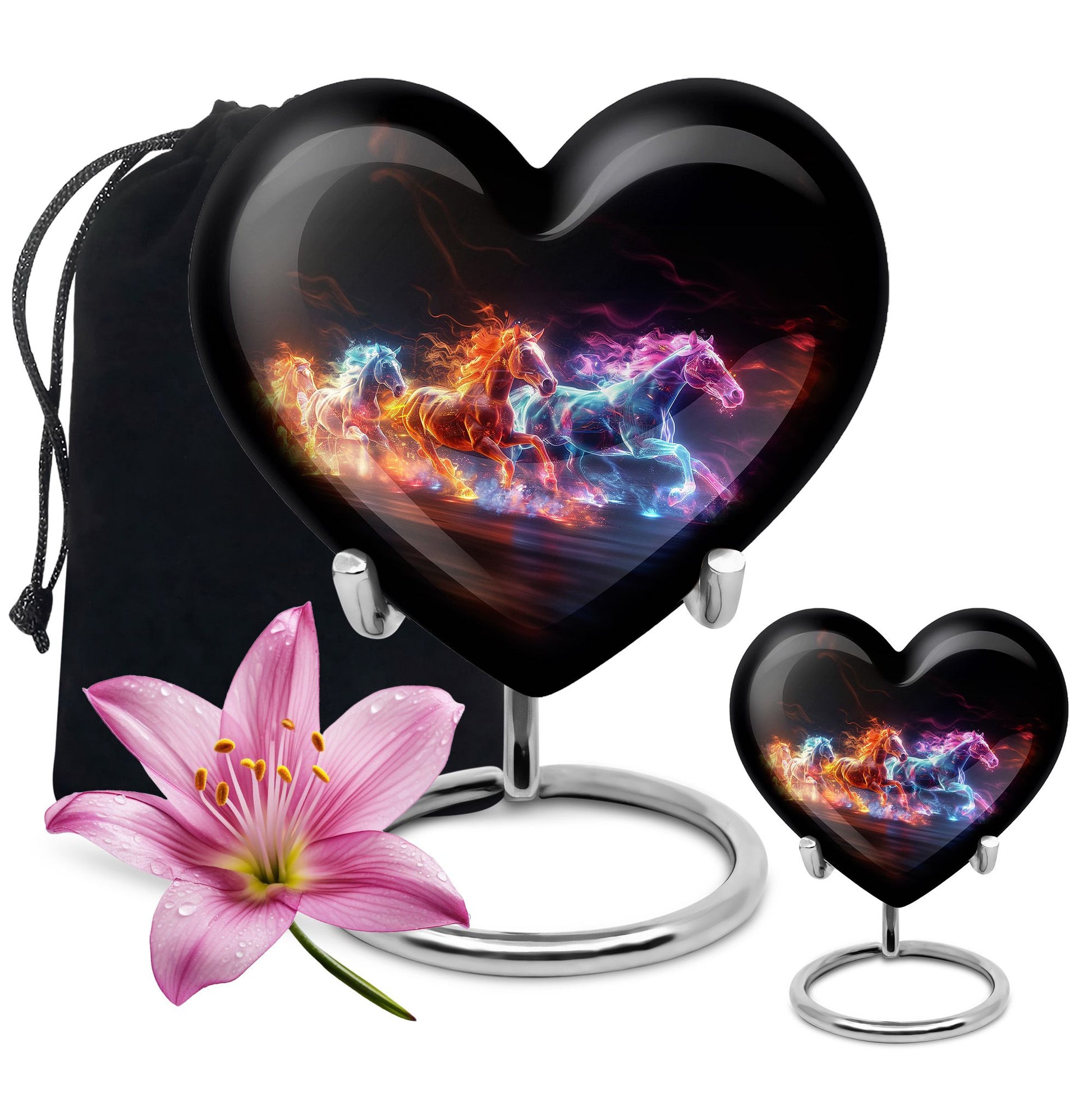 Running Horses Cremation Urns For Human Ashes - Burial Urns For Adult