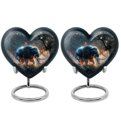 Personalized Elephant Cremation Urn for Men & Women - 10-inch, 200 cu in - Yatskia